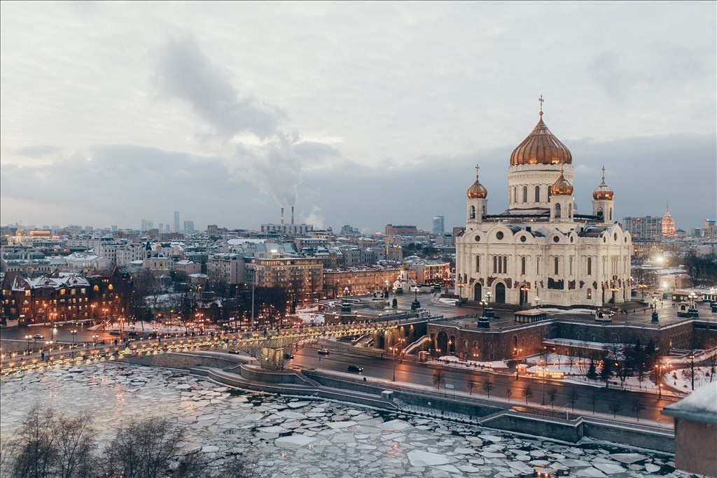 Москва в Январе