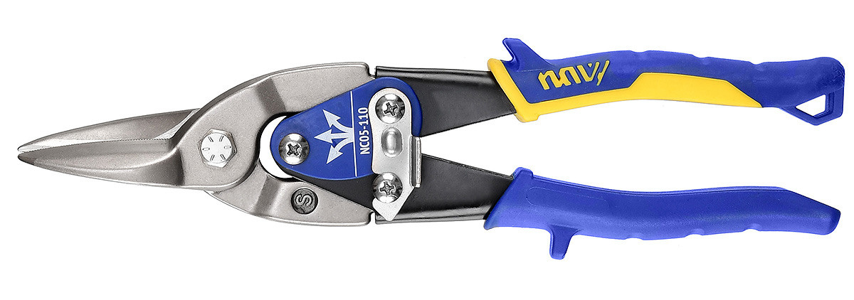 строительный инструмент металлический с синими ручками