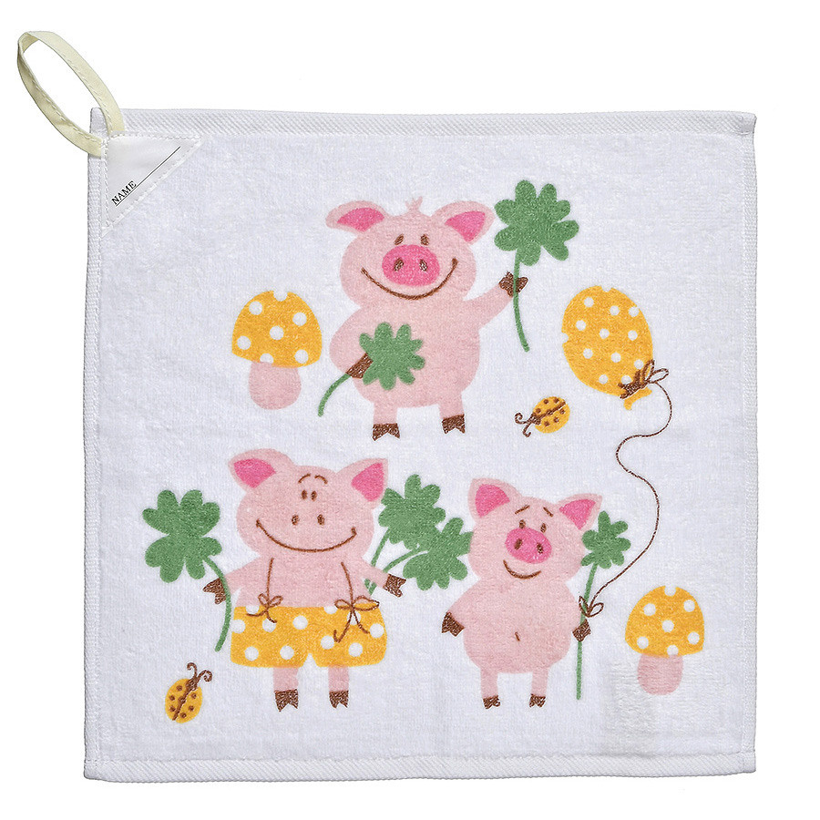 Белое детское полотенце