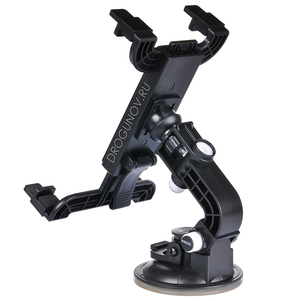 Автомобильный держатель вид сзади на белом фоне.