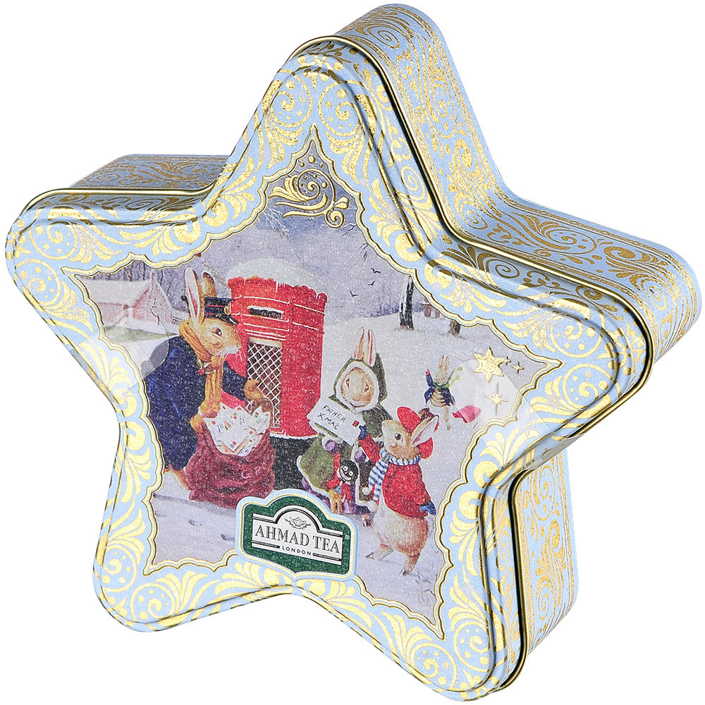 Коробка чая подарочная на белом фоне.