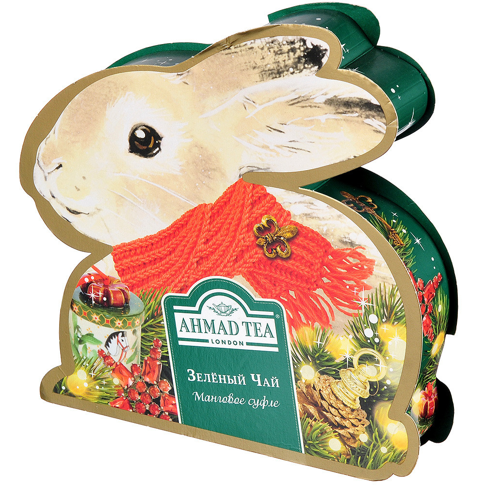 Коробка чая на белом фоне.