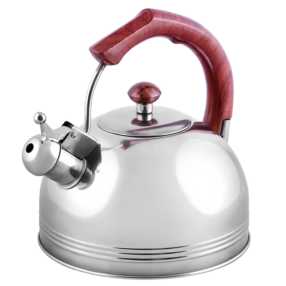 чайник с глянцевой металлической поверхностью