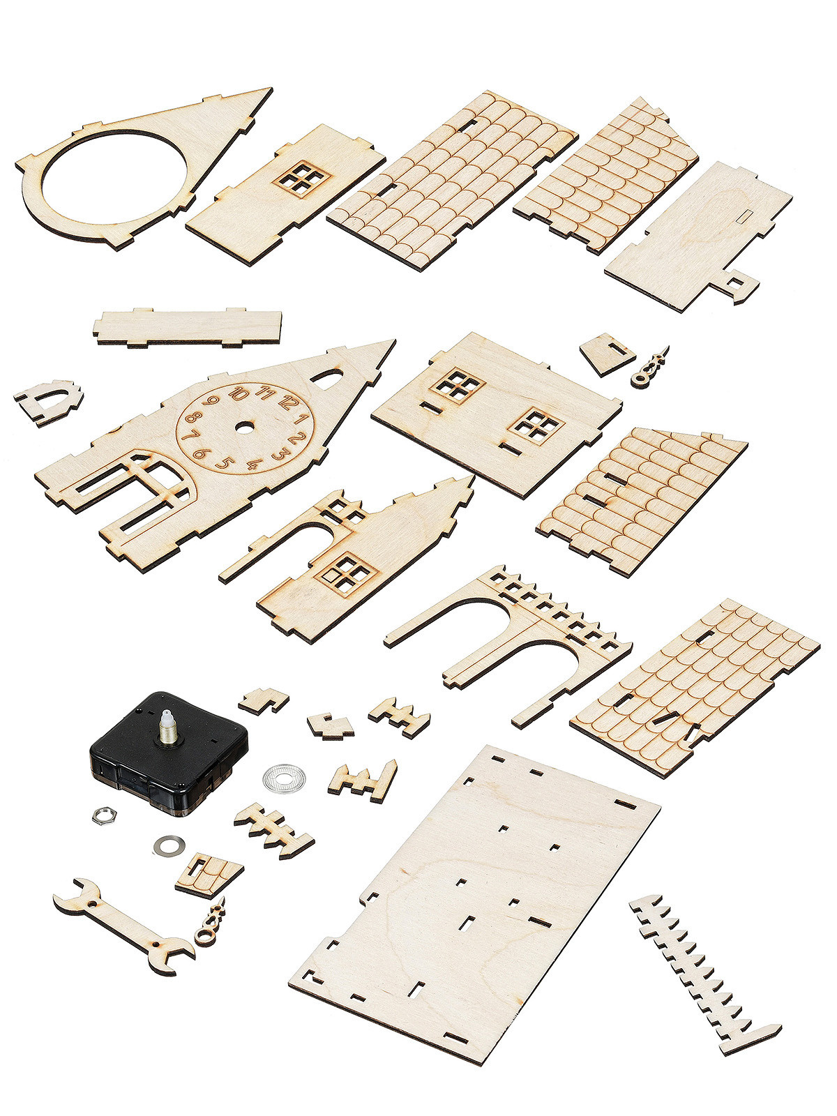 Деревянные часы в разборе