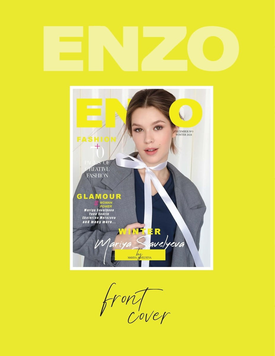 Моя работа на обложке итальянского издания ENZO Magazine. Стилист Анастасия Рашевская
