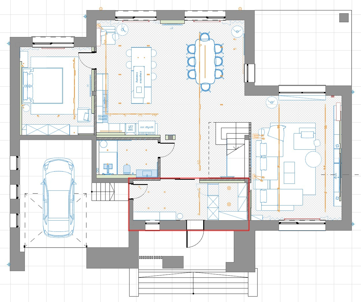 Прихожая (1 этаж). 3D-дизайнер Кристина Пуляевская