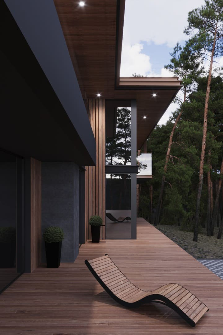 Contemporary house exterior. Дизайнер интерьера, мебели Вероника Смовж