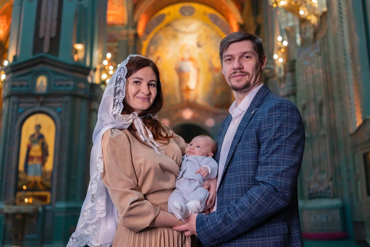 Крещение мл.Леонида. Семейный фотограф и фотограф на Крещение, Венчание в Москве и Подмосковье Людмила Клюева