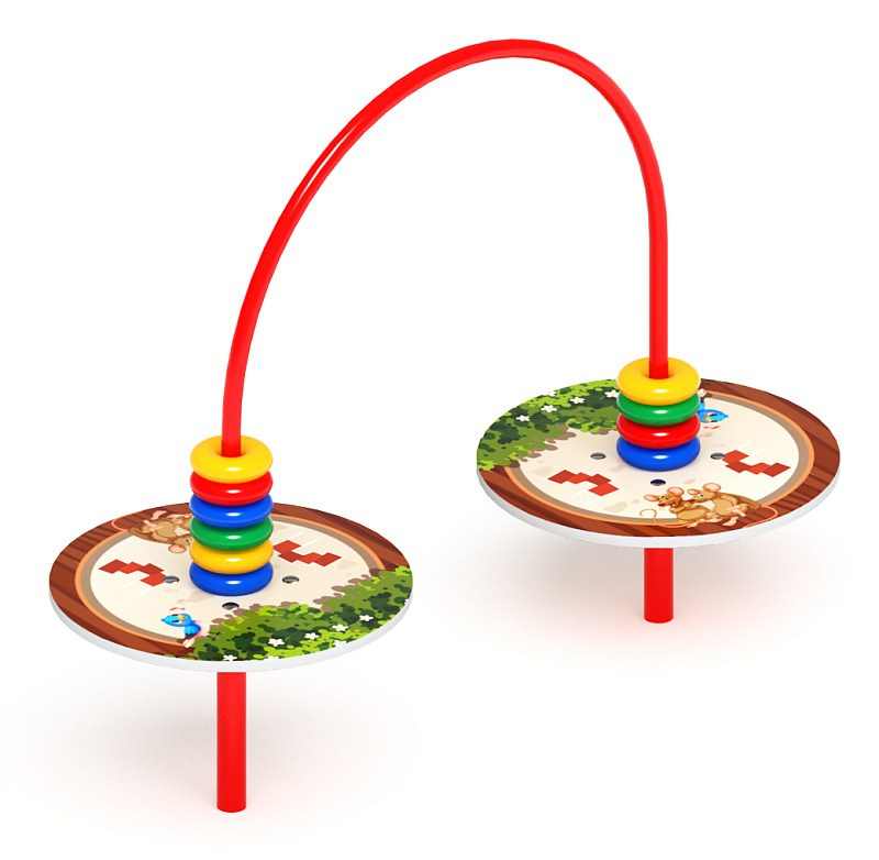 Счеты со столиком (в гостях у сказки) - Игровая панель - МФ 22.01.06-02.И1 Габариты (ШхДхВ): 1325х500х1000 Зона безопасности, мм: 3325х2500