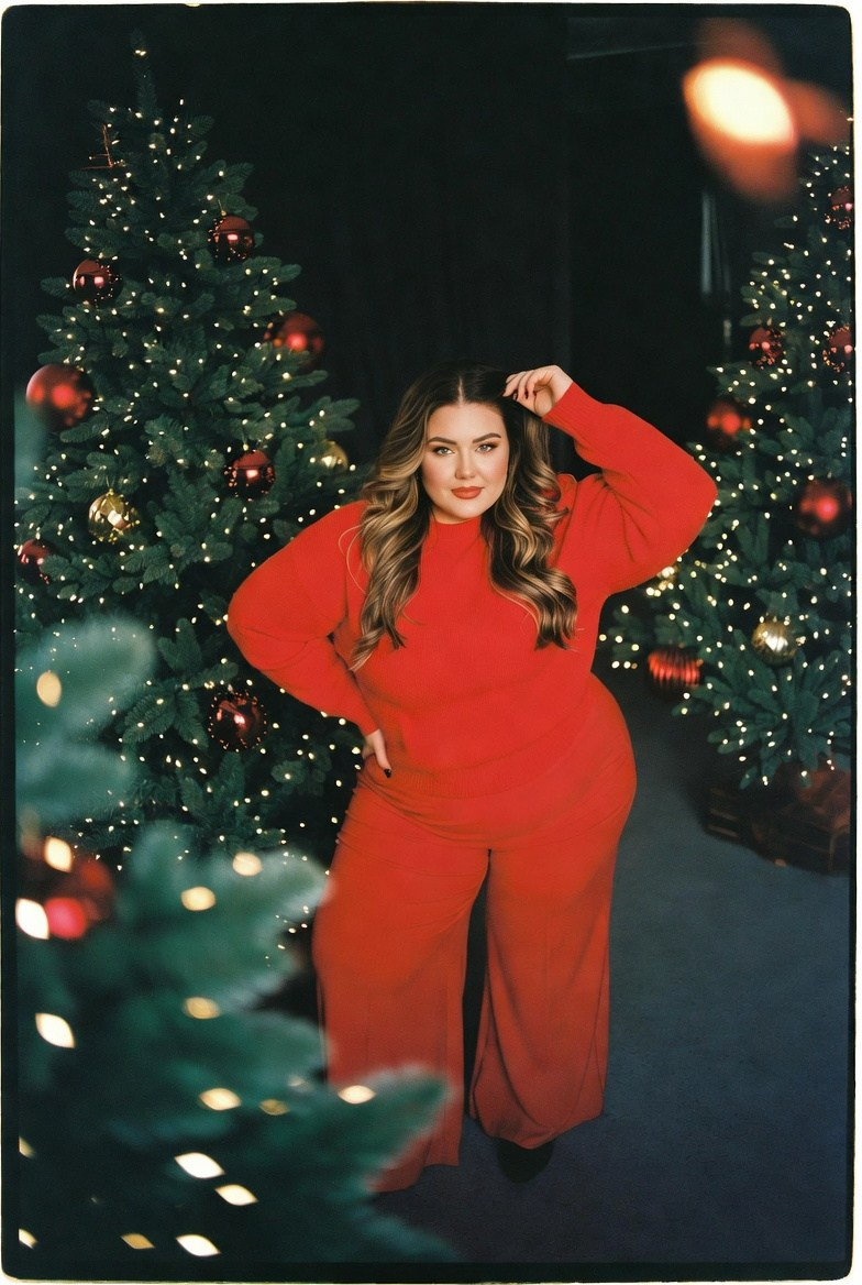 Плюс сайз в красном