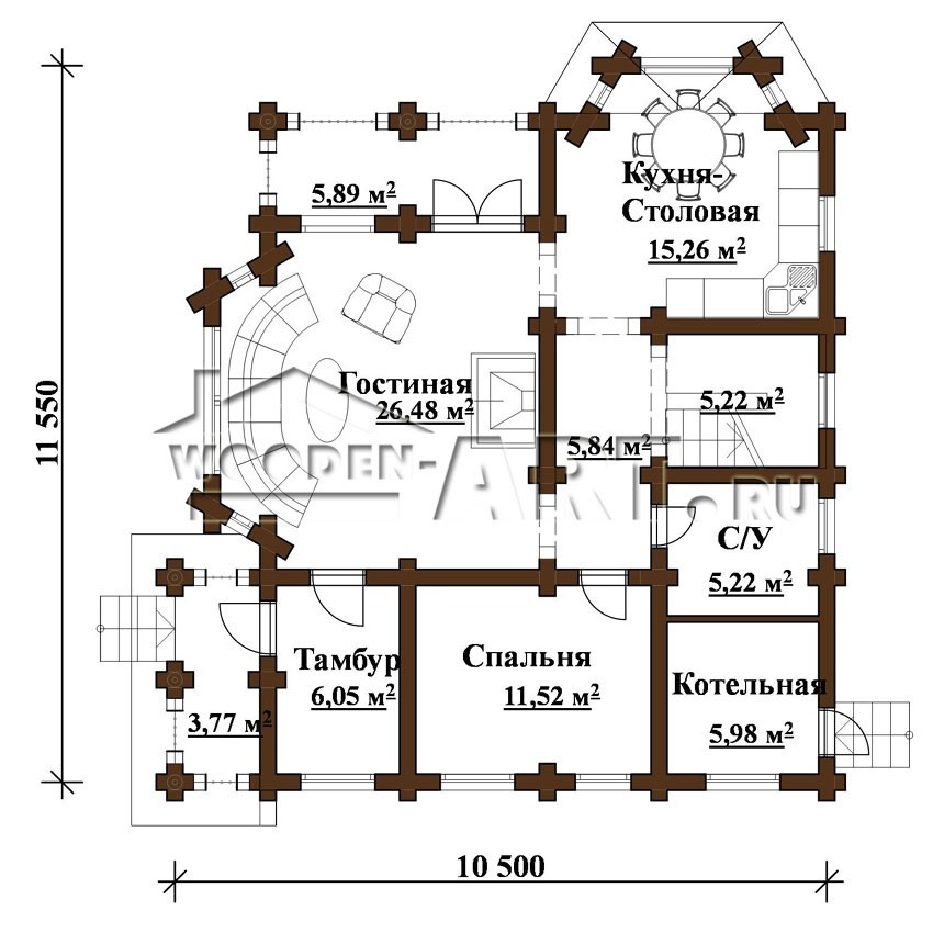 «Малые Вяземы» 202 кв. м. Проекты деревянных домов