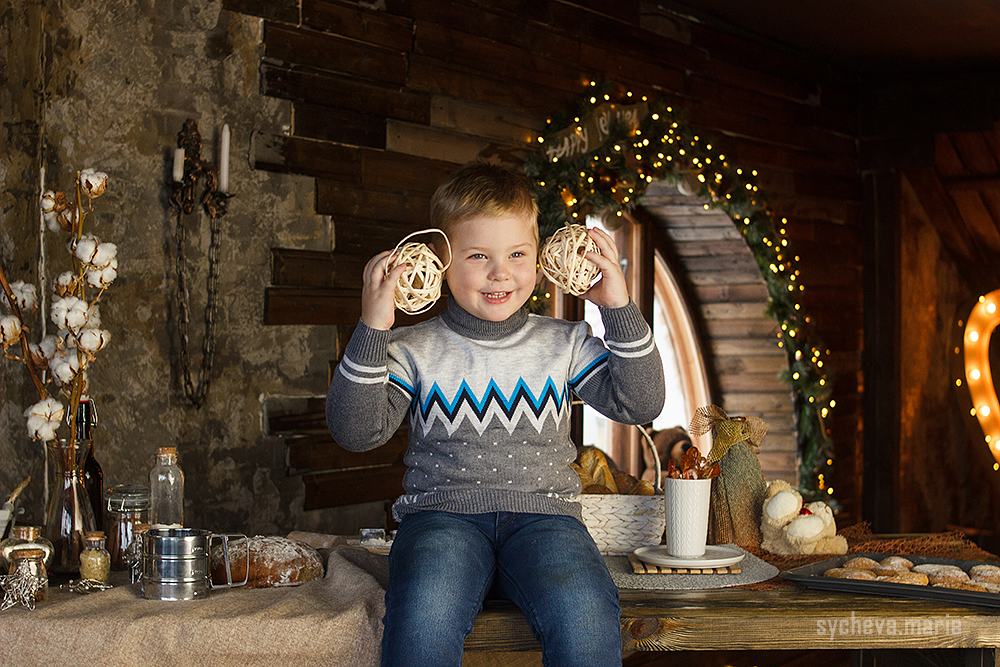 Семейная студийная новогодняя съёмка. Детский и семейный фотограф, фотограф мероприятий Нижний Новгород
