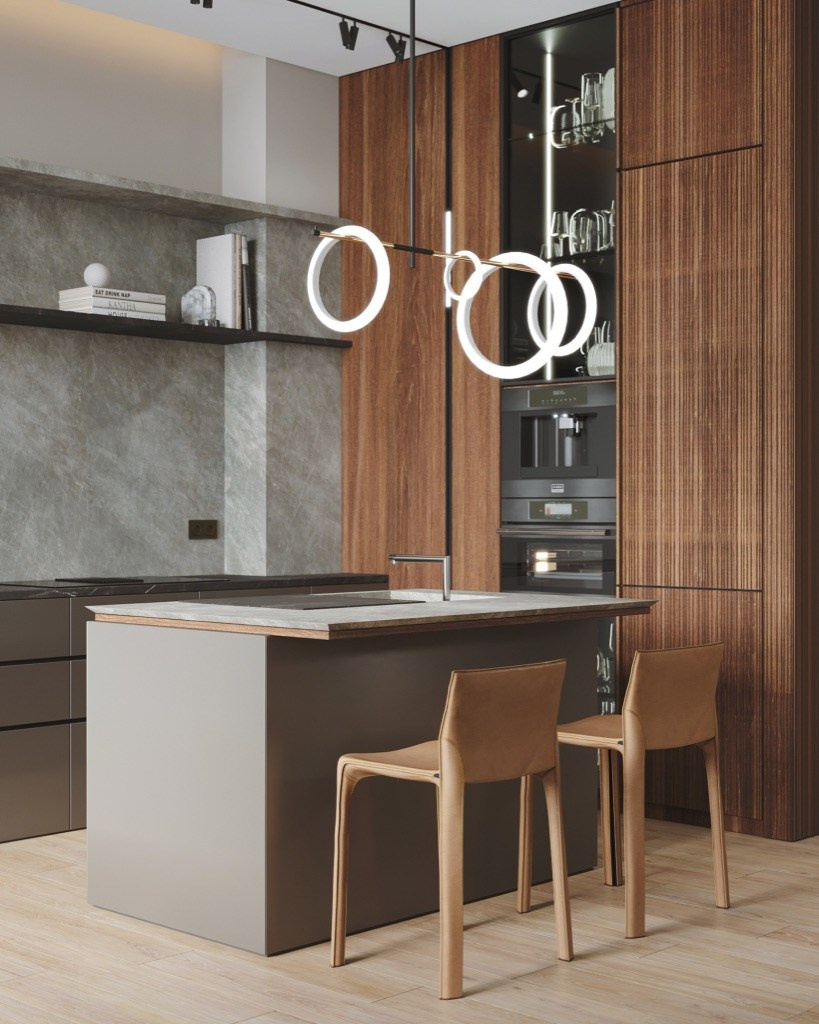 Клубный дом в парке в Москве «Река». Интерьеры и архитекура