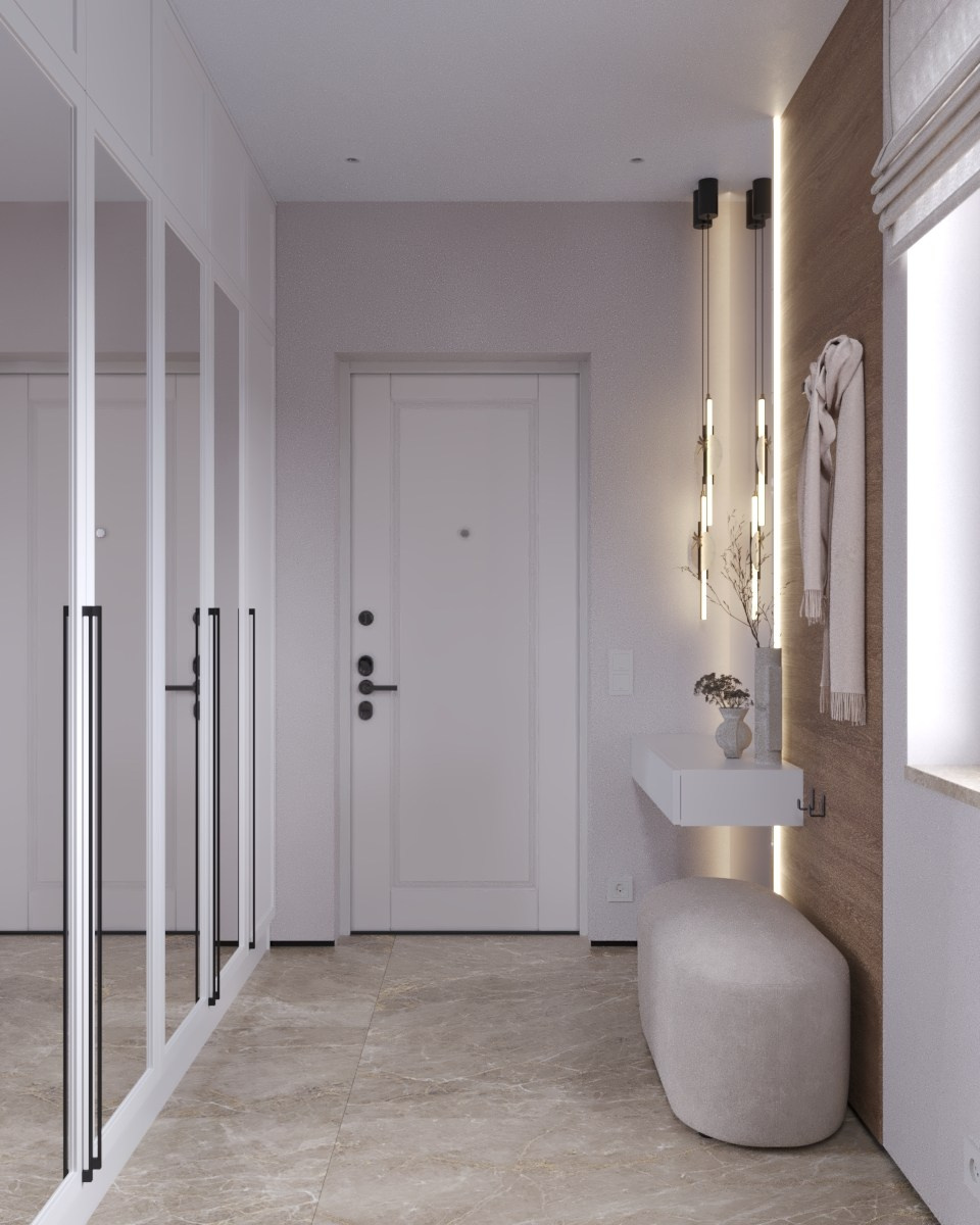 Визуализация прихожей в частном доме. 3D-визуализация интерьеров и мебели | Larionova.vis — для студий и дизайнеров