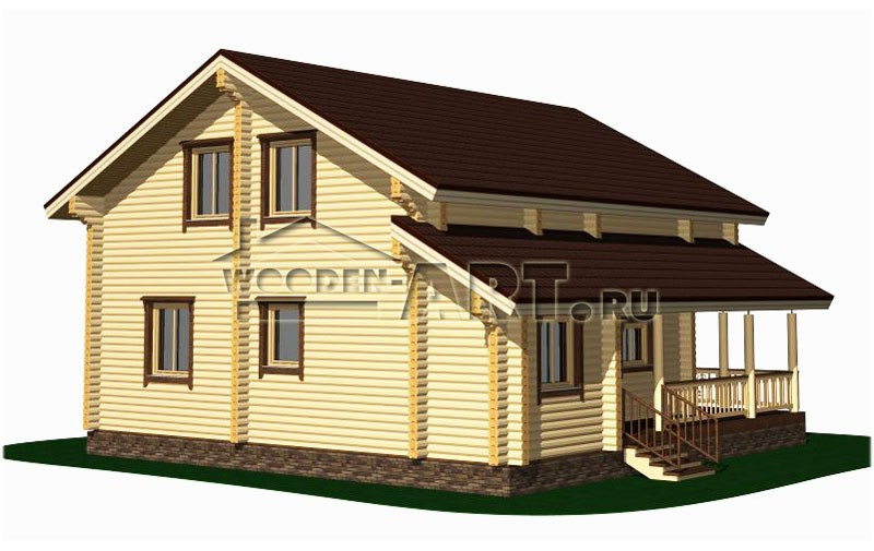 «Опалиха» 222 кв. м. Проекты деревянных домов. Архитектор Ольга Мальцева