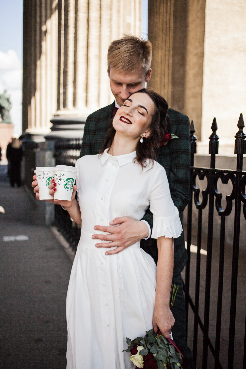 Alexa and Dmitry street wedding. Darin the photographer