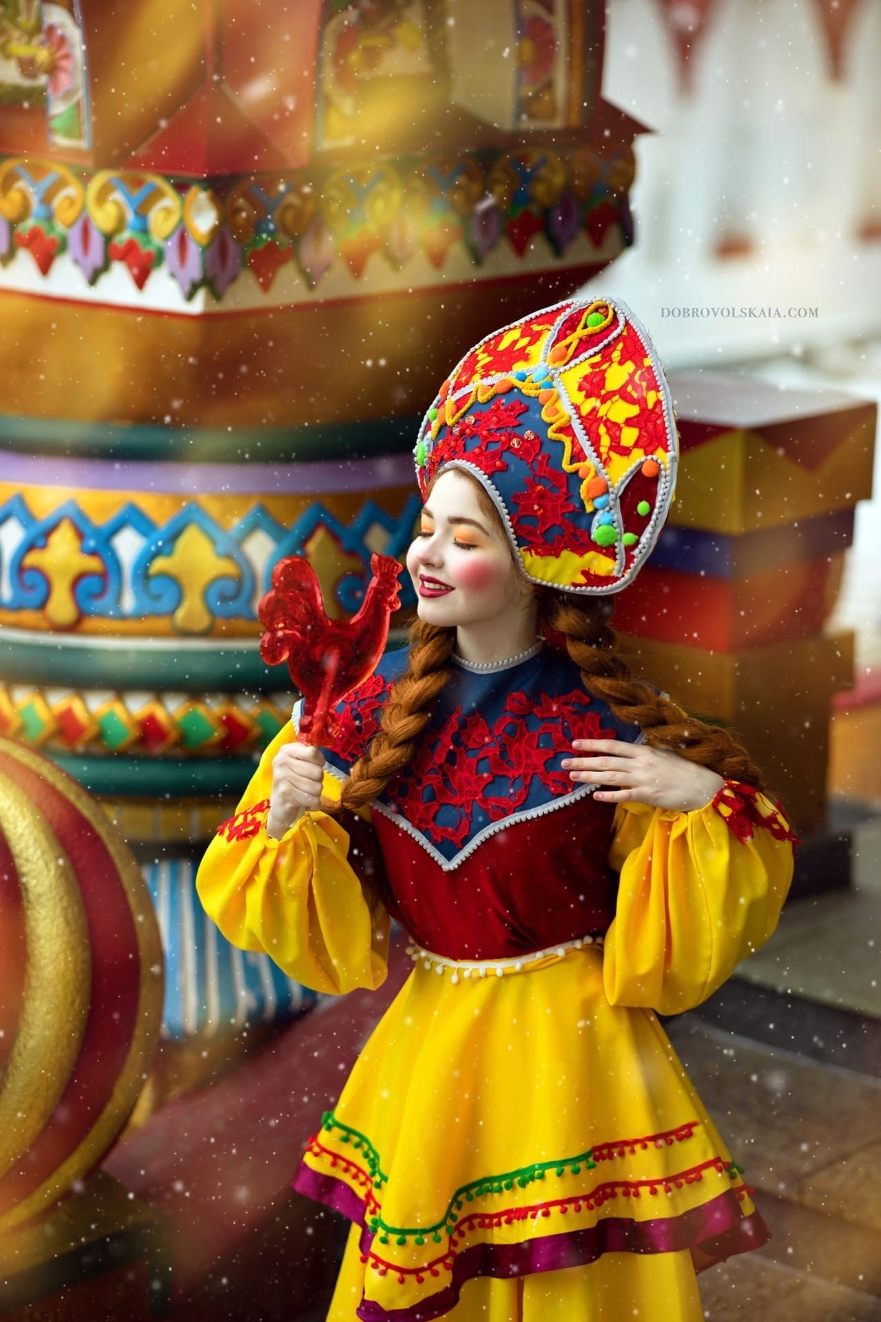 Масленица. Русские народные костюмы в Москве