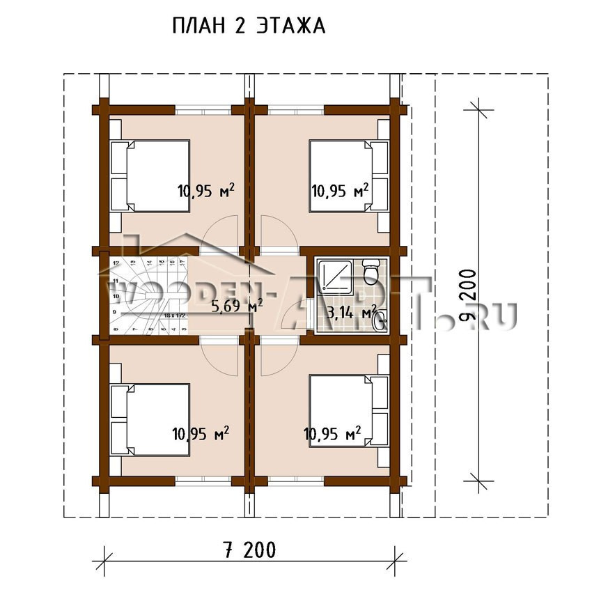 «Лесное озеро» 155 кв. м. Проекты деревянных домов