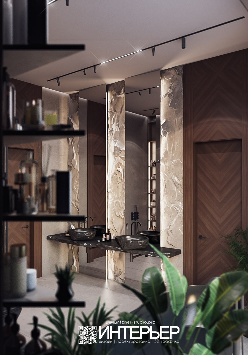 Дом Тамирлана и Айшат. 2 этаж. Дизайн интерьера, 3D визуализация и 3D моделирование. Создание проектов и чертежей. КМВ: Кисловодск, Пятигорск, Ессентуки и удаленно
