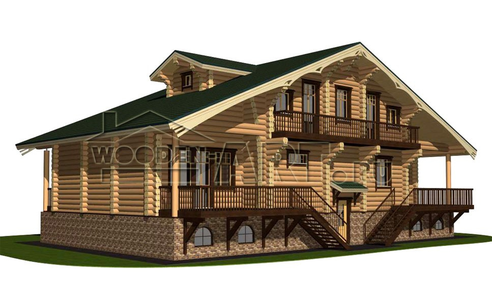 «Иваново» 369 кв. м. Проекты деревянных домов