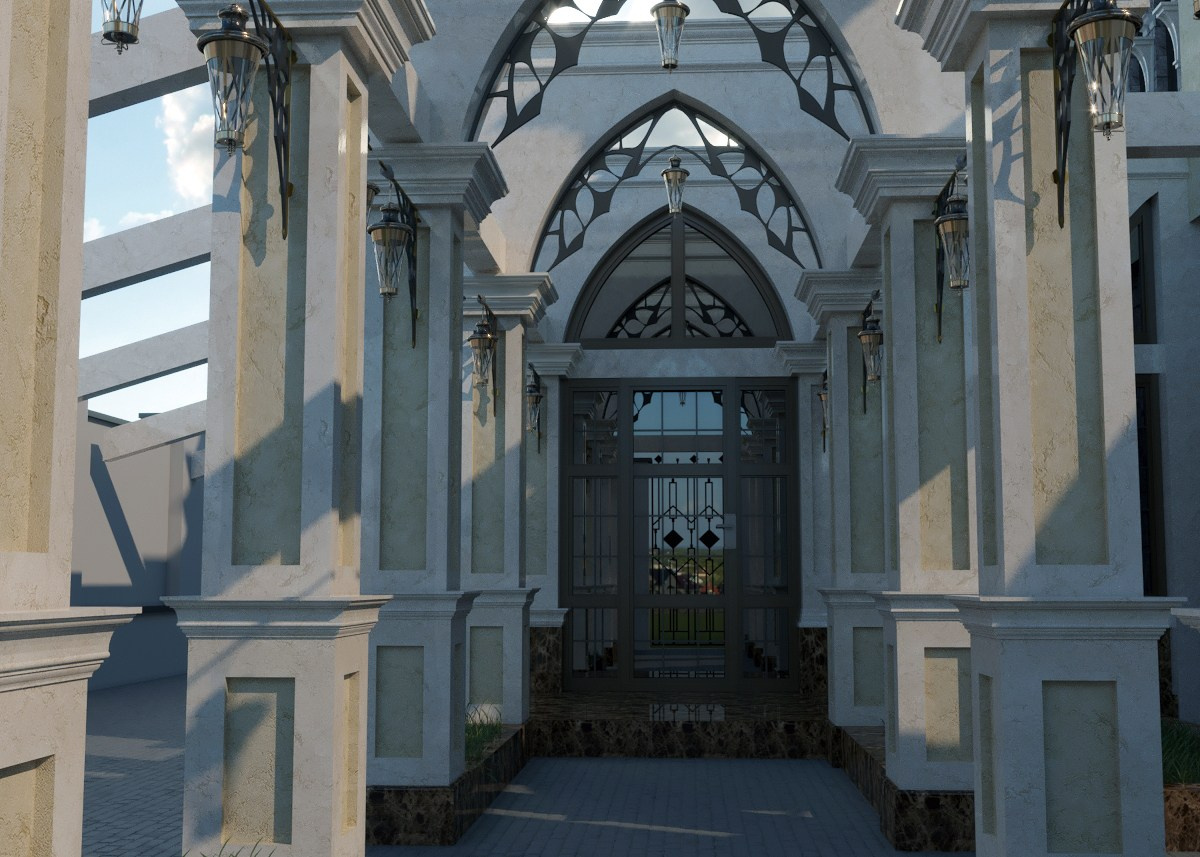 Проект частного дома в готическом стиле