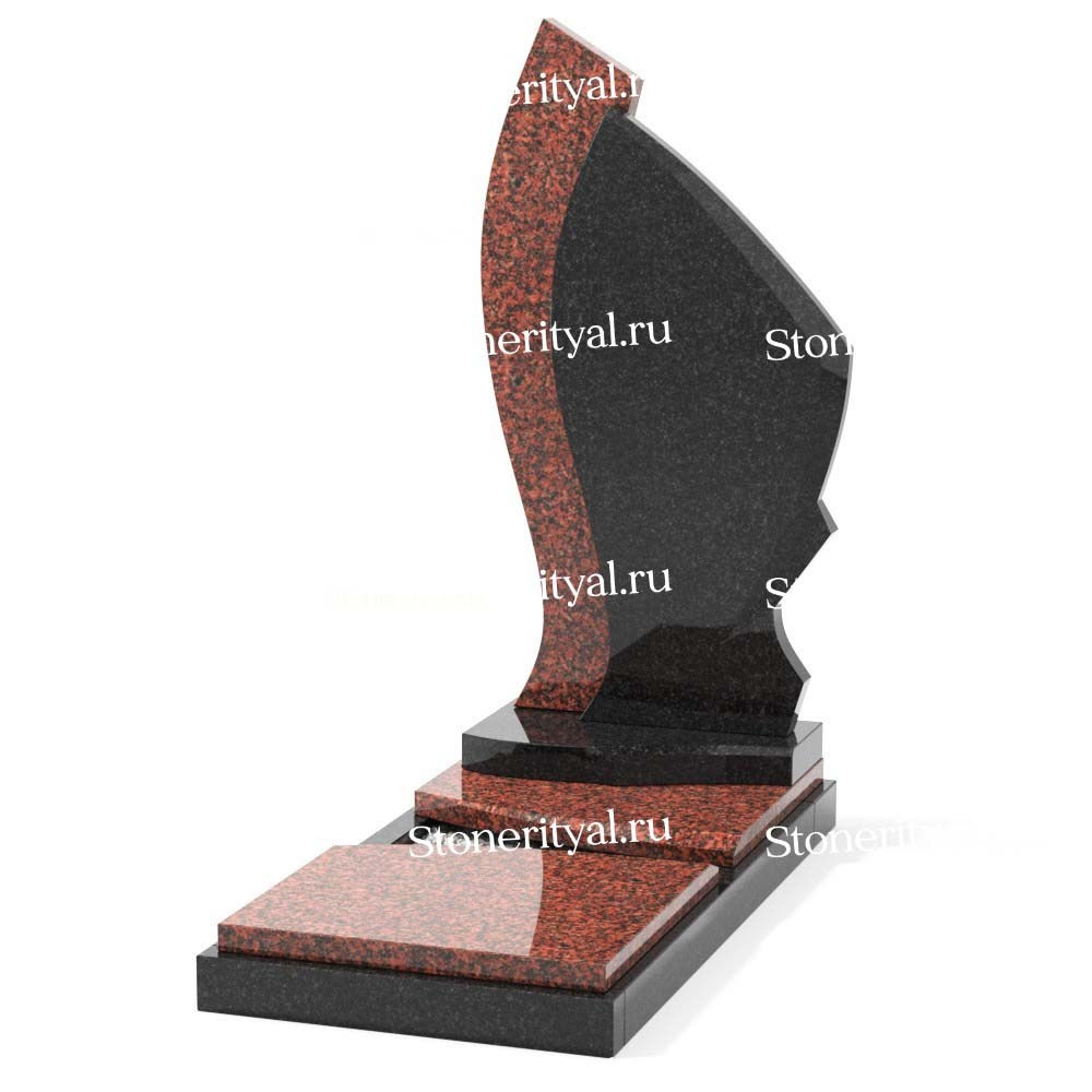 Комбинированные памятники на одного. Изготовление и установка памятников в Москве и МО