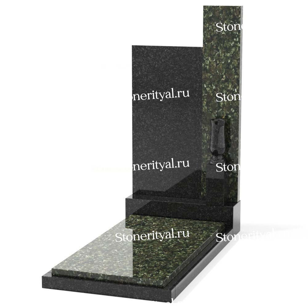 Комбинированные памятники на одного. Изготовление и установка памятников в Москве и МО