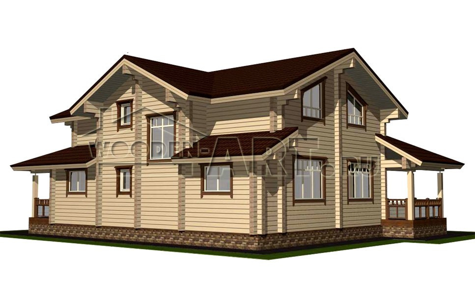 «Звенигород» 260 кв. м. Проекты деревянных домов