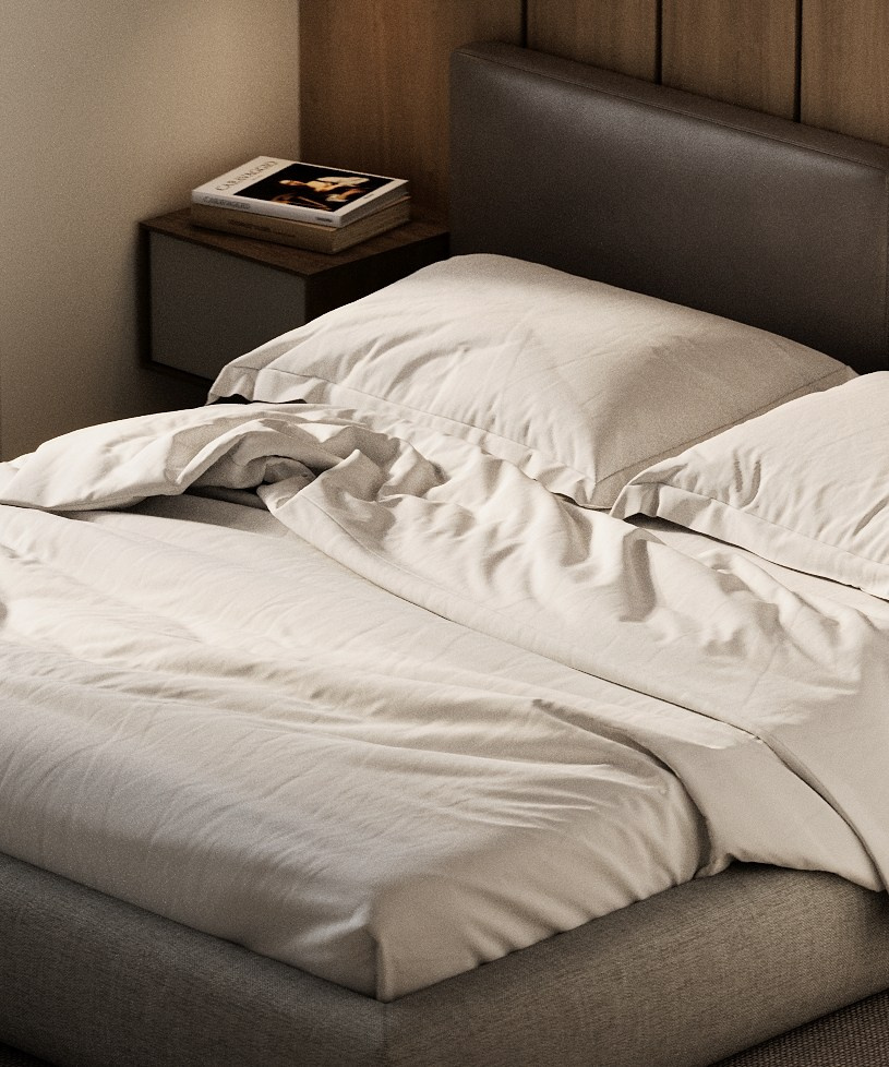 красиво мятое постельное белье