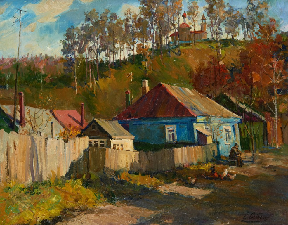 Картины русской деревни зимой сельские пейзажи на холсте от художника. Картинная галерея пейзажей Москвы от художника Станислава Скобелева