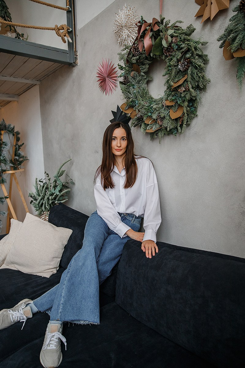 Зимняя фотосессия в студии. Фотограф Олеся Жомер