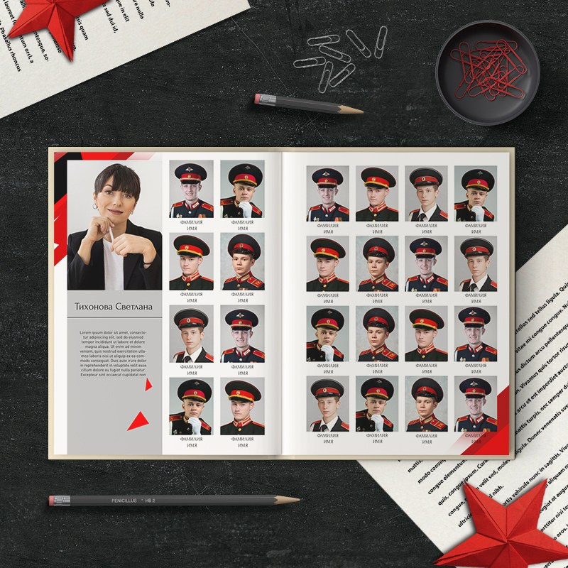 Дизайн для Кадетов «Красная звезда» medlori. Medlori fotobook Выпускные альбомы в Липецке Лариса Медведева