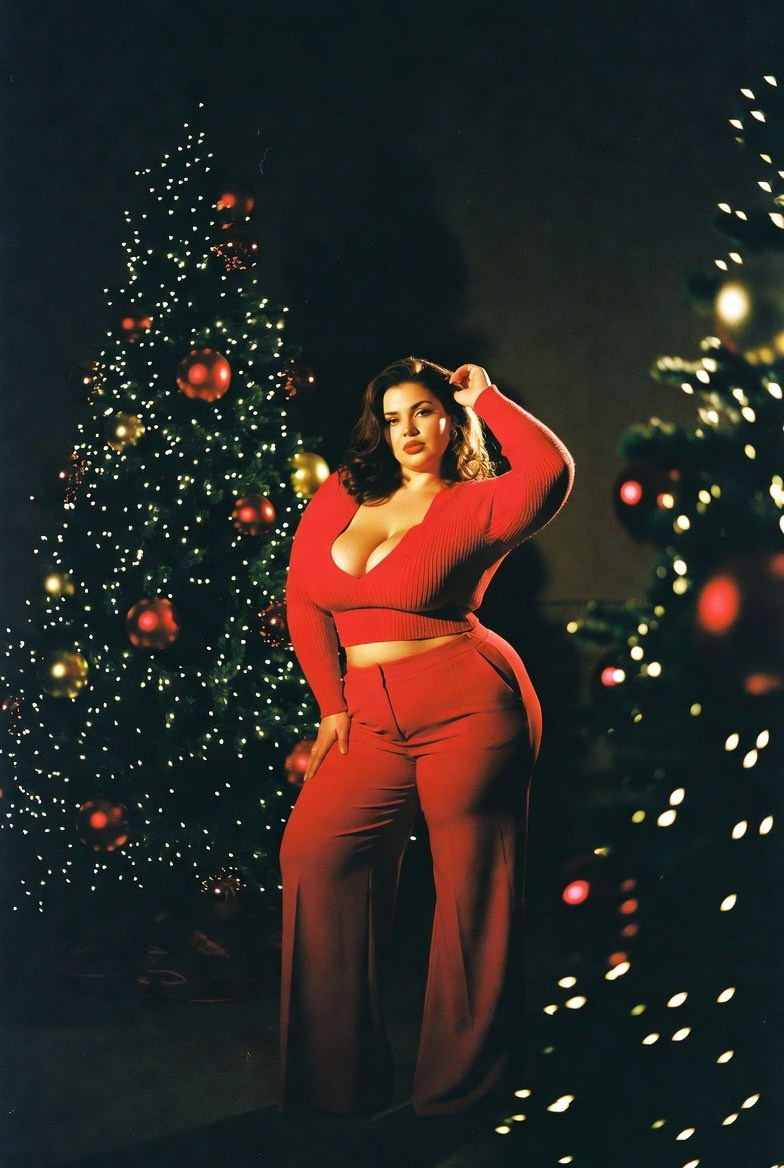 Плюс сайз в красном