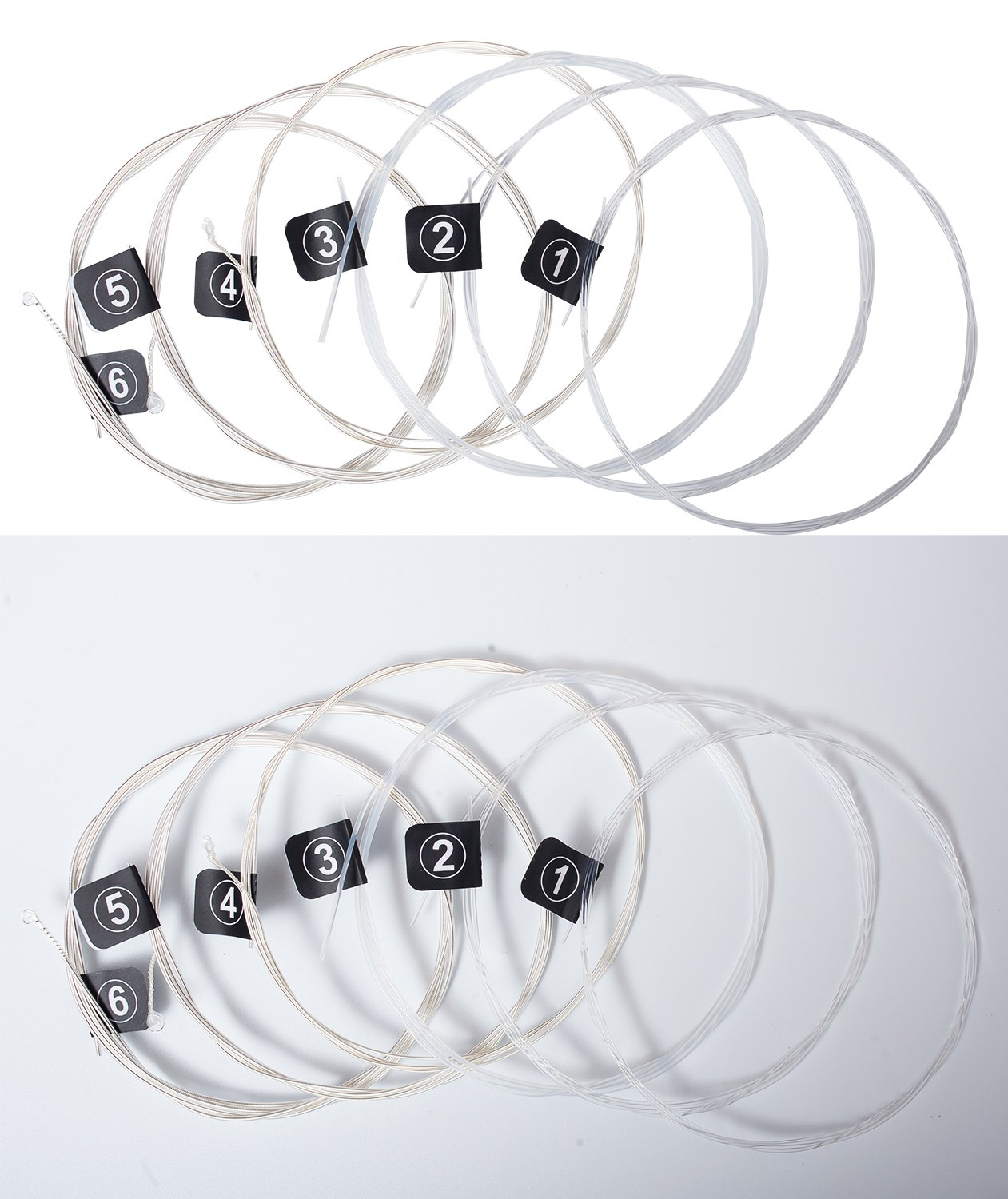 Пример обтравки предмета до и после струны для классической гитары