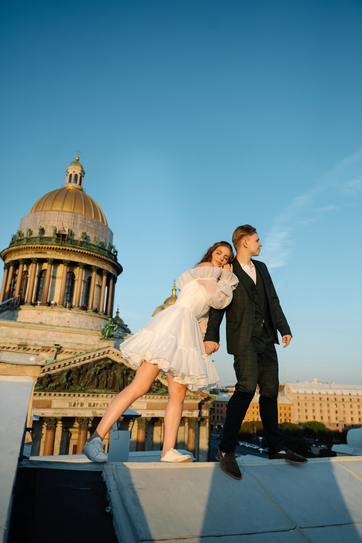 Крыша Исаакиевский собор. Свадебный и сеейный фотограф в Санкт-Петербурге Елена Худякова