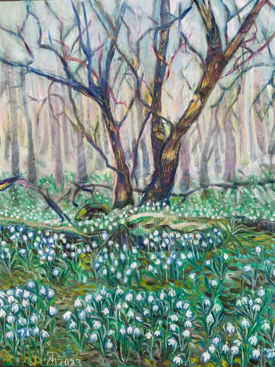 Magical forest 44/50 cm Oil on canvas 2023