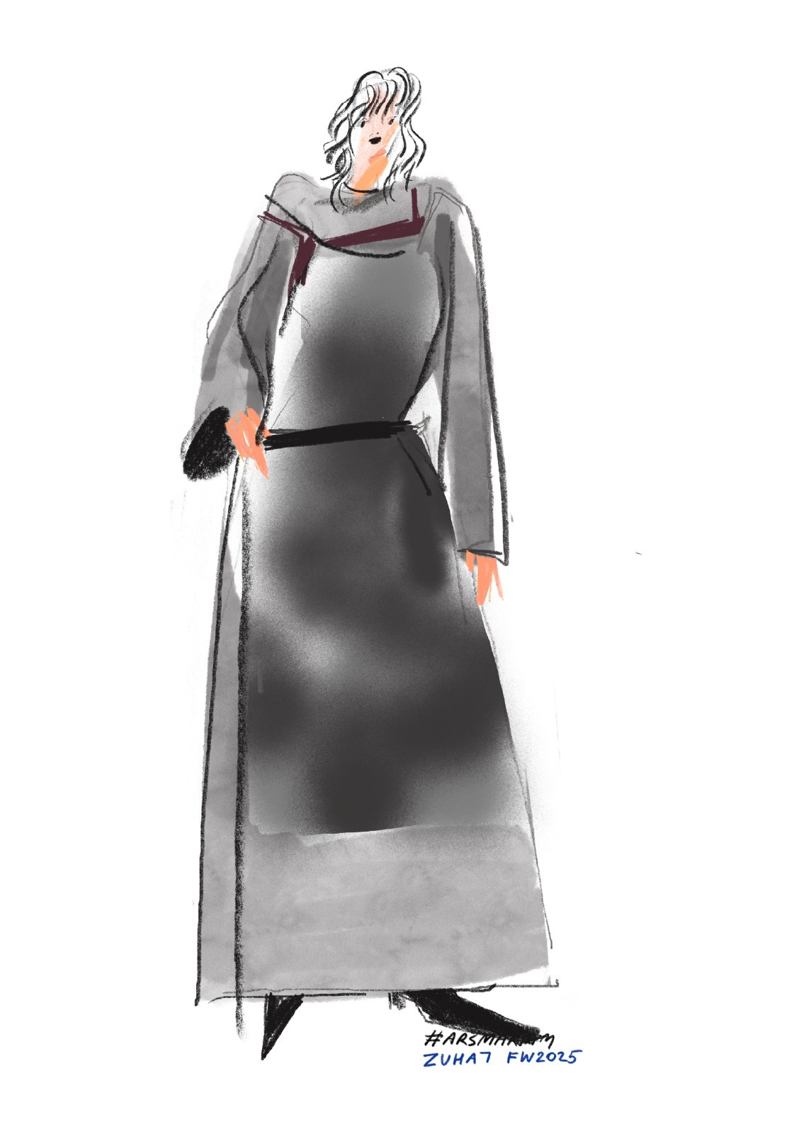 Zuhat FW 2025. Фэшн иллюстратор из Москвы Власенко Мария