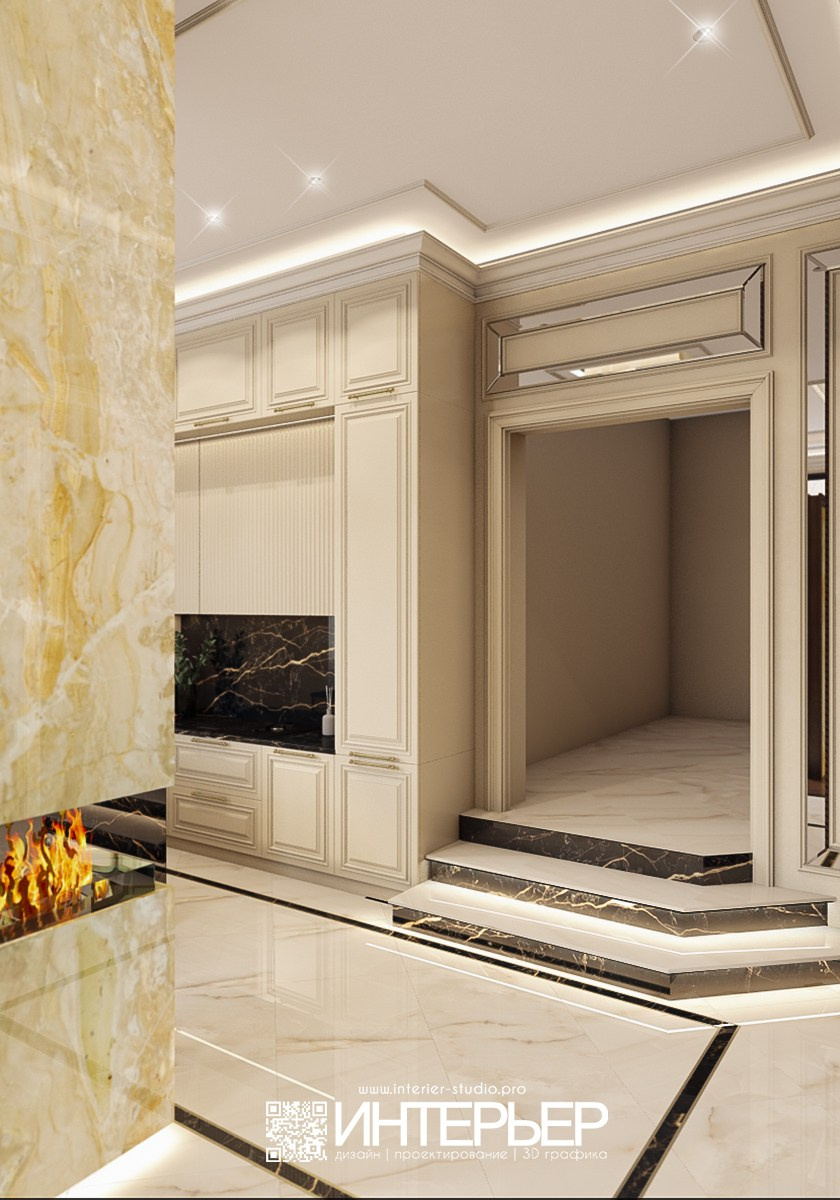 Дизайн-проект дома Ильи и Галины. Зона гостиной, кухни и столовой.Исправления. Дизайн интерьера, 3D визуализация и 3D моделирование. Создание проектов и чертежей. КМВ: Кисловодск, Пятигорск, Ессентуки и удаленно