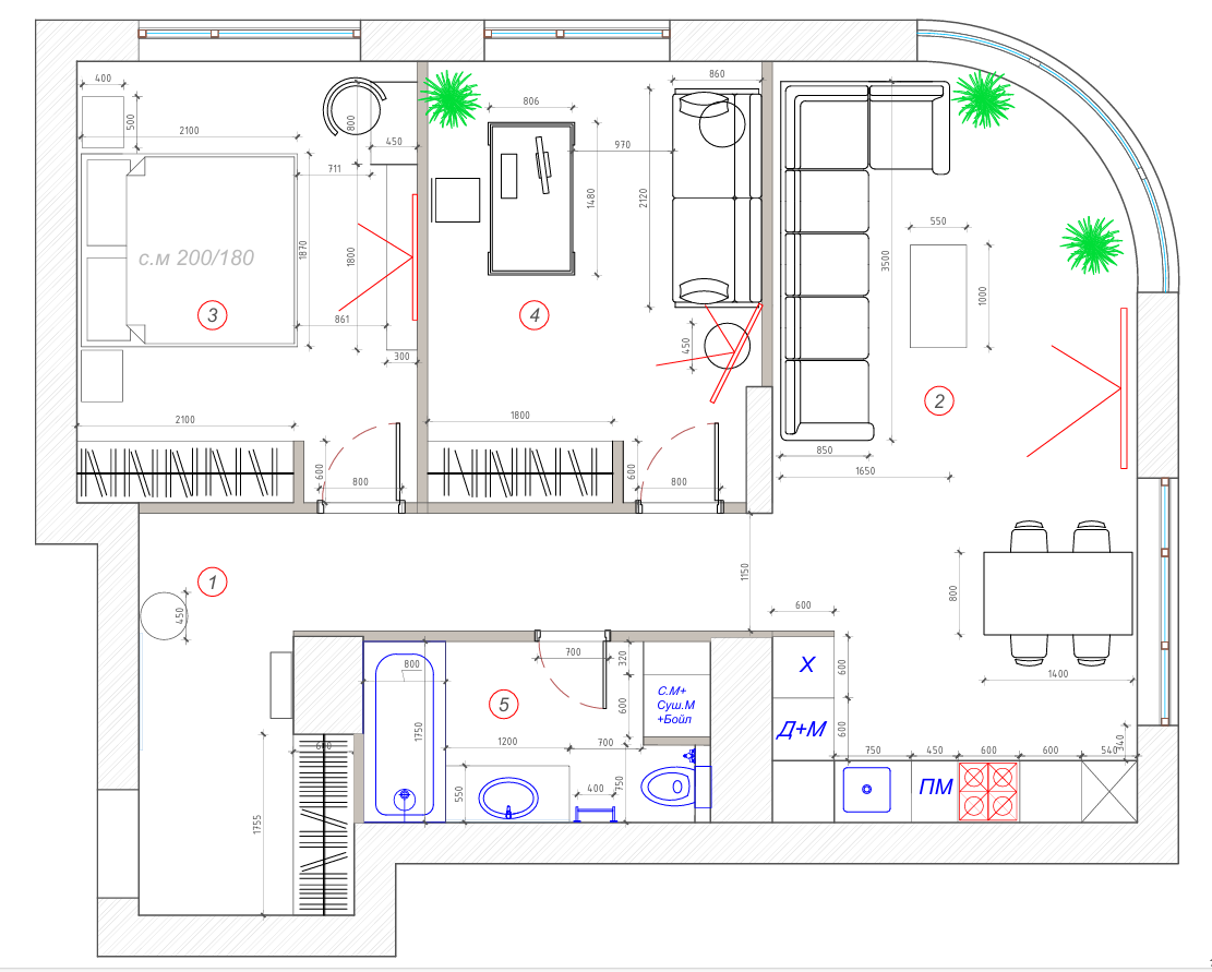 Проект 7 Золоторожский Вал, 8. Artstudio17 Дизайн-студия Ирины Чабан в Москве