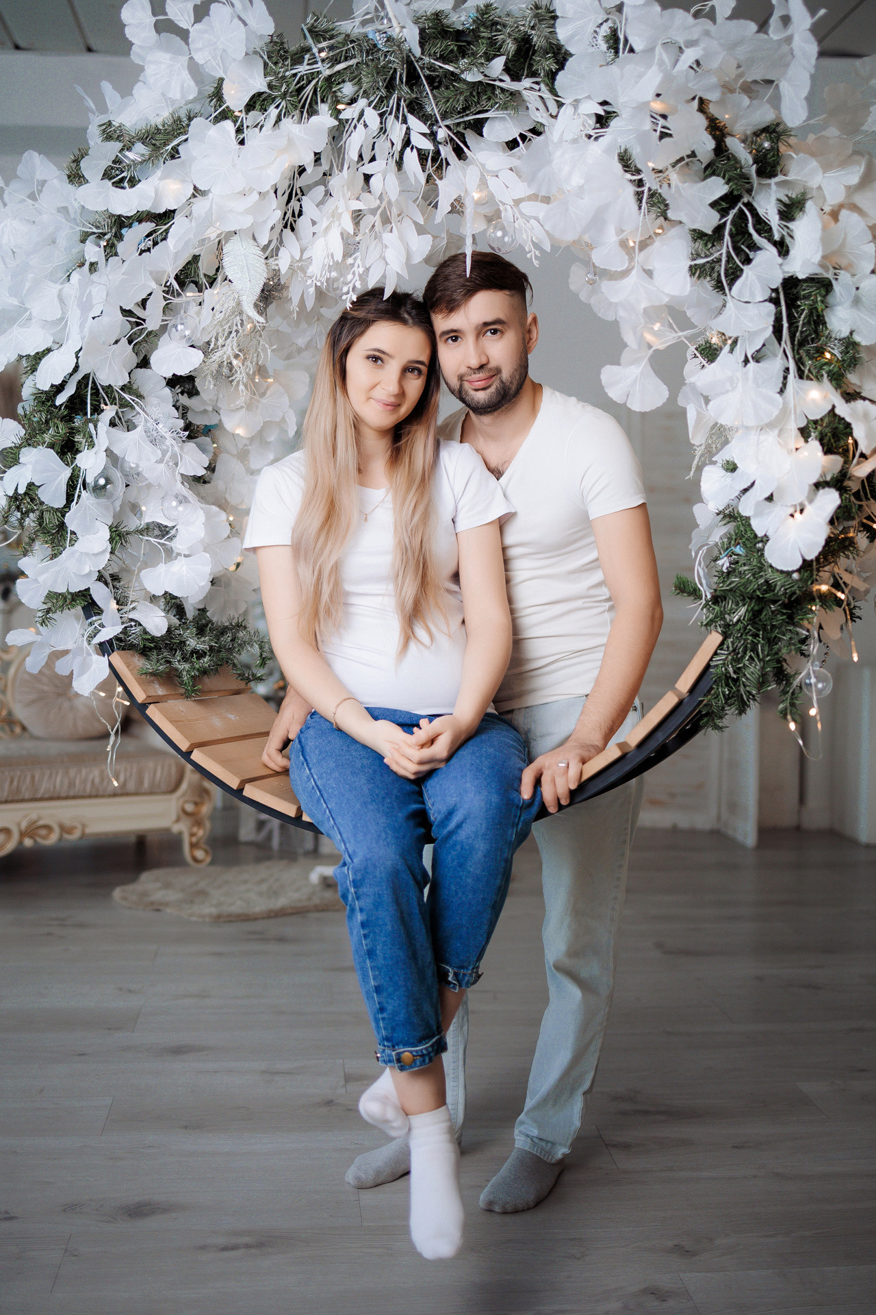 Семейная фотосессия в новогодней студии. Фотограф Тимур Биктимеров: портреты, репортажи, фотокниги