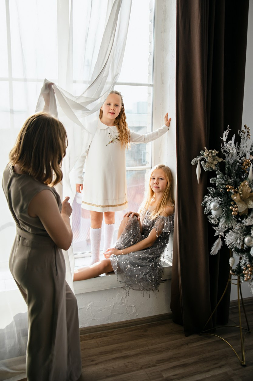 Семейная новогодняя фотосессия. Студийная съёмка. Арт-фотограф. Фотосъемка, авторские принты для интерьера