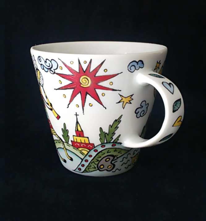 Кокопелли на фарфоре