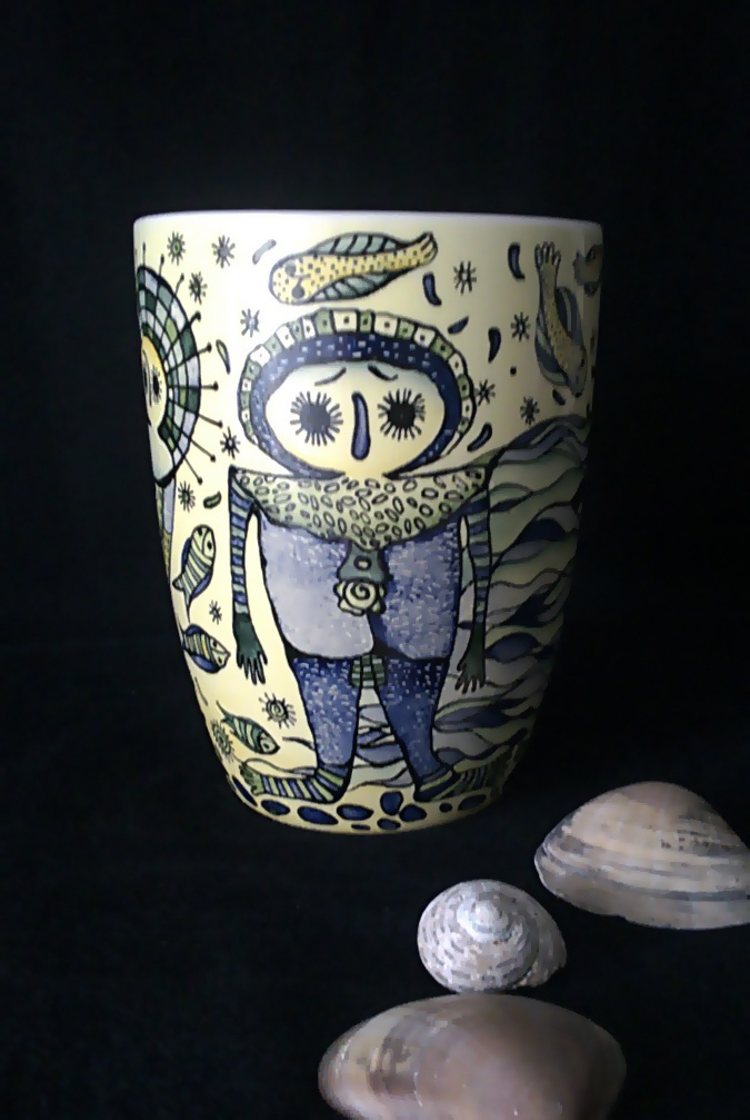 Кружка по мотивам рисунков австралийский аборигенов