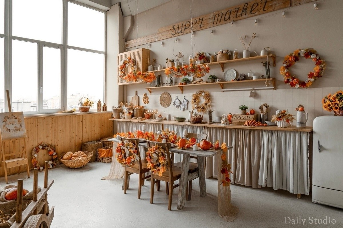 Осенняя фотосессия с кроликами в фотостудии. Фотограф в Санкт-Петербурге, Анна Скворцова