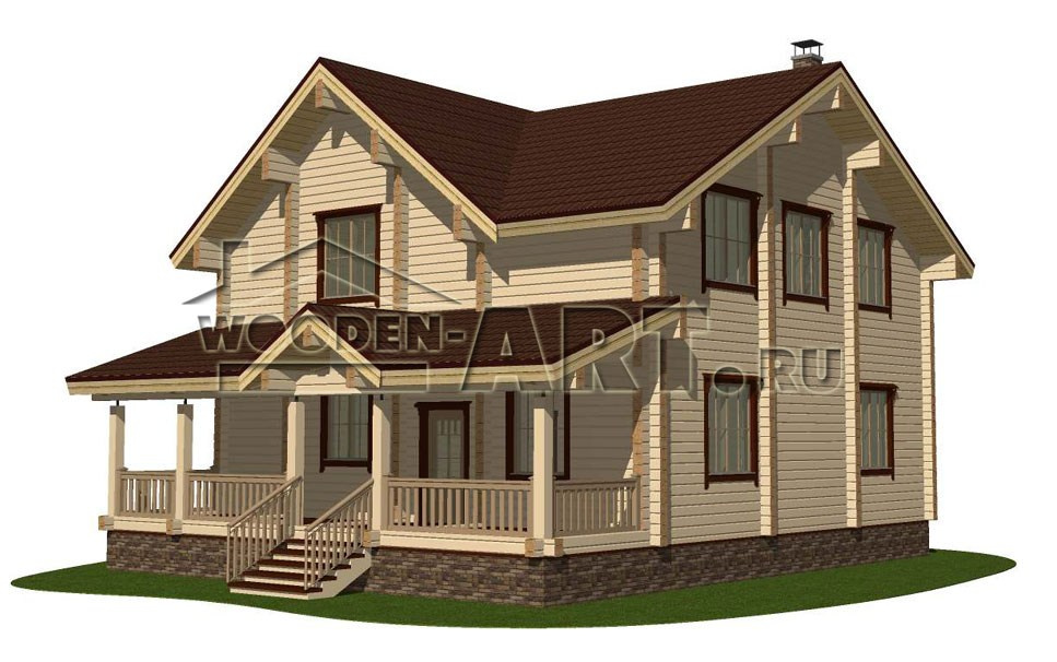 «Рыбушкино» 249 кв. м. Проекты деревянных домов