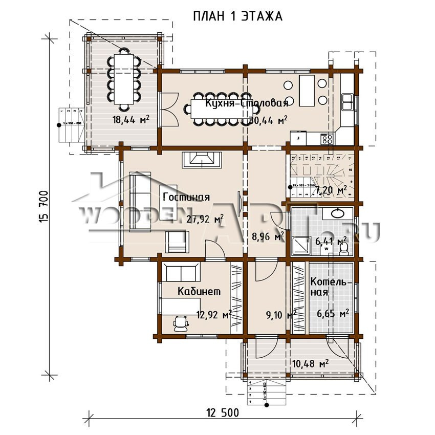 «Звенигород» 260 кв. м. Проекты деревянных домов