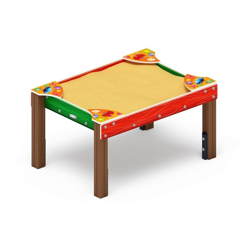 Песочница Солнышко - ДОВ 50.01.01-01 - Забота (Ракушки) Н-800 Габариты (ШхДхВ): 1500x1055x818 Зона безопасности, мм: 4500х4055