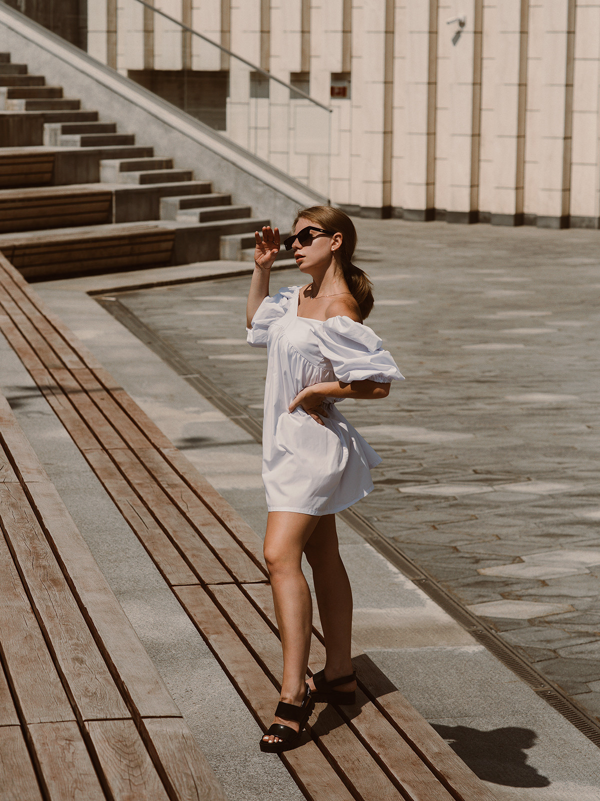 Фотосессия девушки в Зарядье 