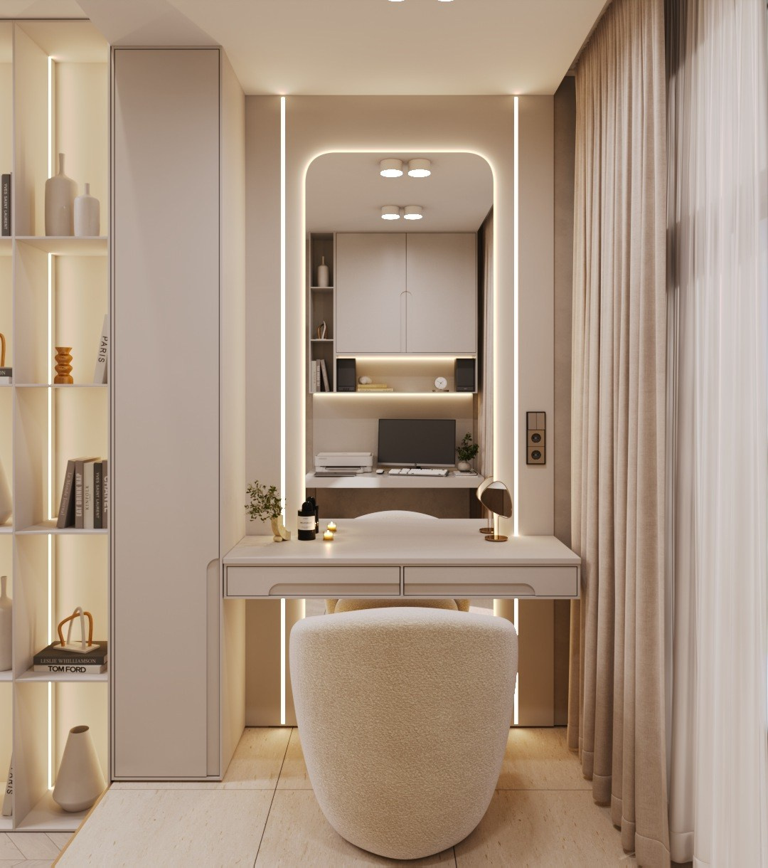 Квартира 135 м². г. Красноярск. ПРОЕКТИРОВАНИЕ ИНТЕРЬЕРОВ И АРХИТЕКТУРНЫХ РЕШЕНИЙ В СТУДИИ SHELOFAST DESIGN