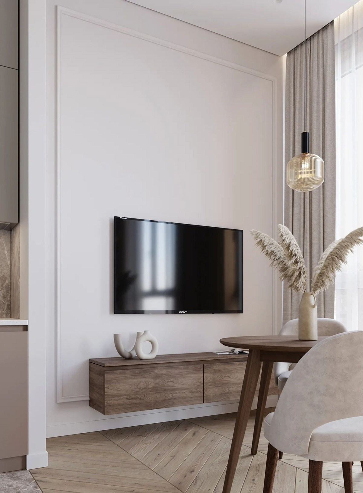 Визуализация квартиры-студии ЖК Невский 28.8 m². Заказать 3d визуализацию интерьеров — Дарья Веденёва